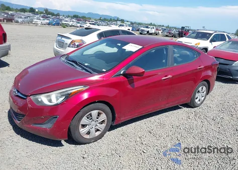 2016 Hyundai Elantra Se from USA, damaged, VIN 5NPDH4AE5GH698985